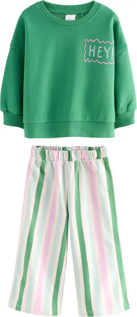 Kids' Sweatshirt & Wide Leg Pants Set | Nordstrom