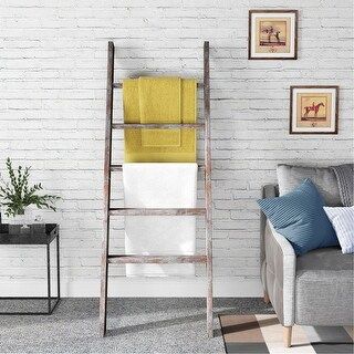 Farmhouse Blanket Ladder Wooden Decorative Accent Ladder | Bed Bath & Beyond