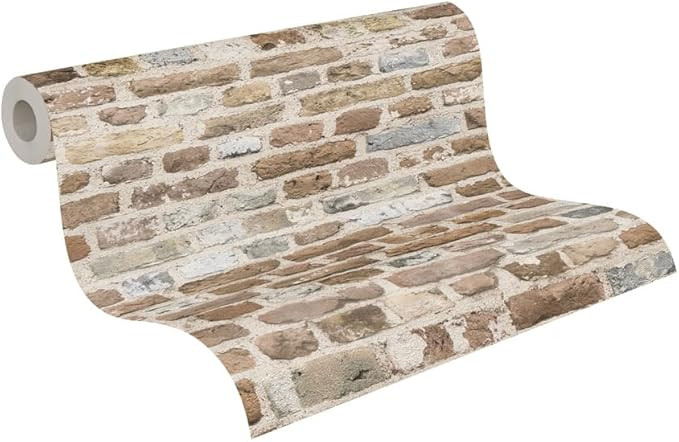 A.S. Création Wallpaper - Stone Wallpaper in Brown and Beige - Brick Wallpaper for Various Space... | Amazon (US)