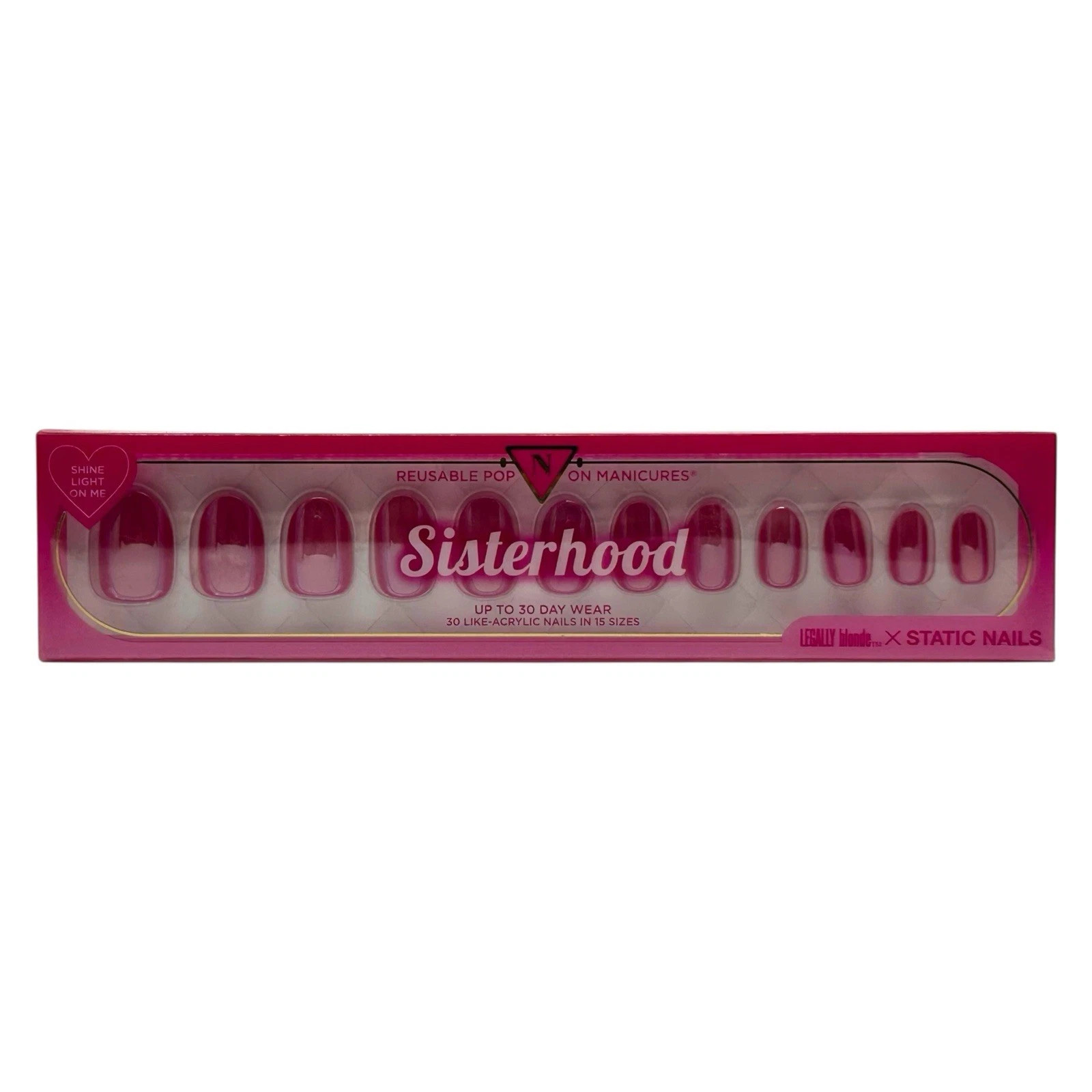 Legally Blonde X Static Nails Reusable Pop On Manicure Sisterhood Pink Shine | eBay US