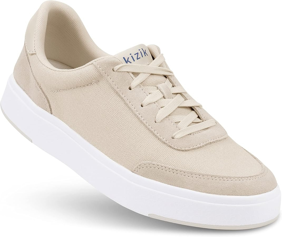 Kizik Prague Comfortable Breathable Canvas & Suede Leather Slip On Sneakers - Easy Slip-Ons | Cas... | Amazon (US)