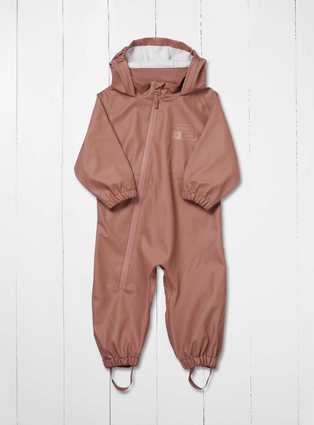 Pink Pink GRASS & AIR Little Kids Rose Puddlesuit - Grass and Air by Sainsbury's | Tu Clothing
