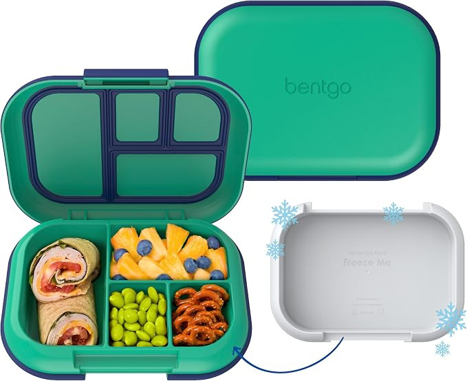 Bentgo Chill Kids Leakproof Lunch Box - 4-Compartment Bento Box with Built-In Ice Pack, 3.3 Cup C... | Amazon (US)