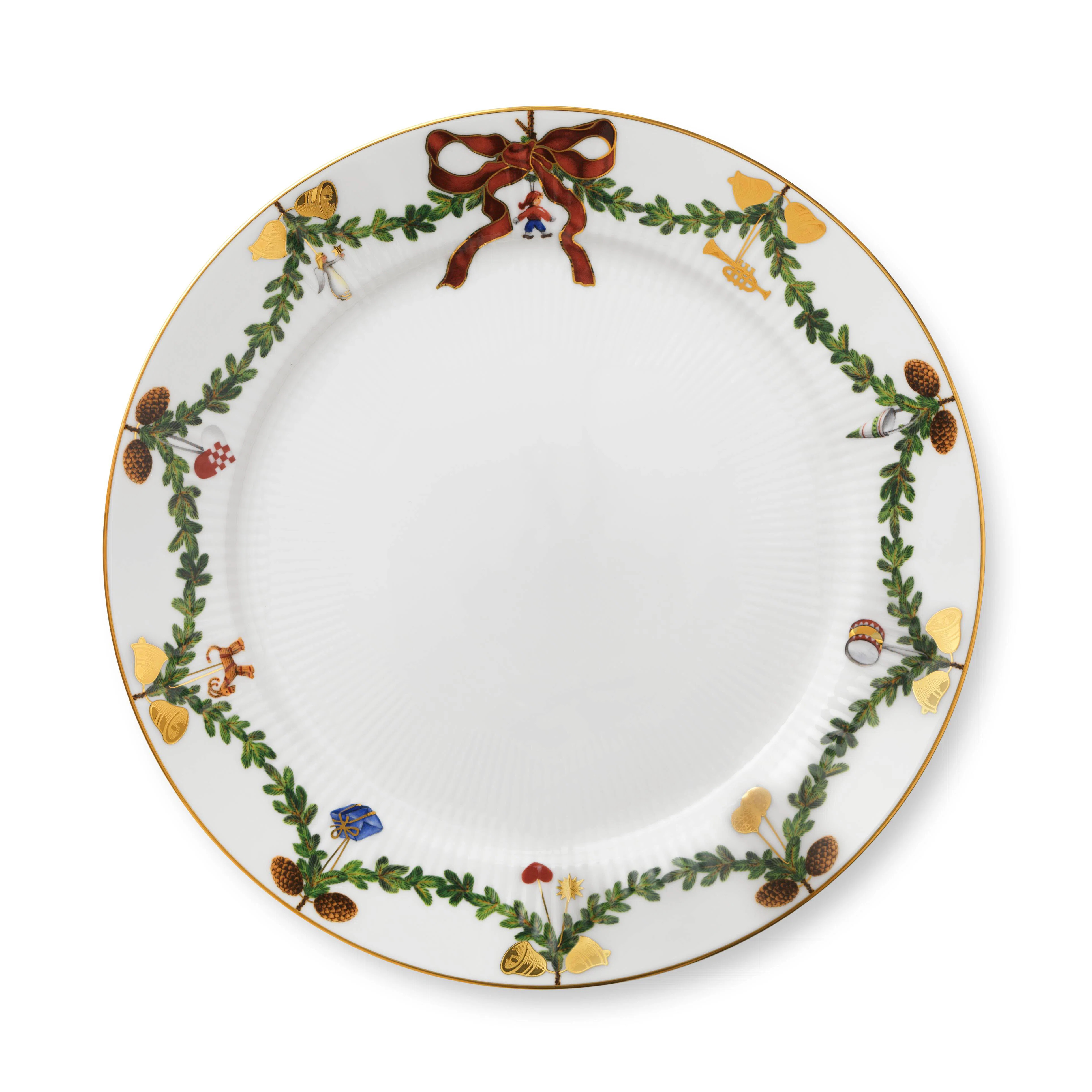 Star Fluted Christmas Royal Copenhagen 10.6299" Dinner Plate | Perigold
