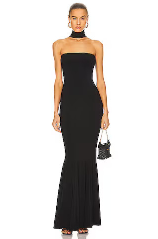 Turtleneck Strapless Fishtail Gown | FWRD 