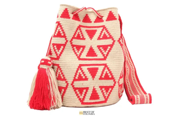 Indigenous Red & Natural Wayuu Mochila Bag With Special | Etsy | Etsy (US)