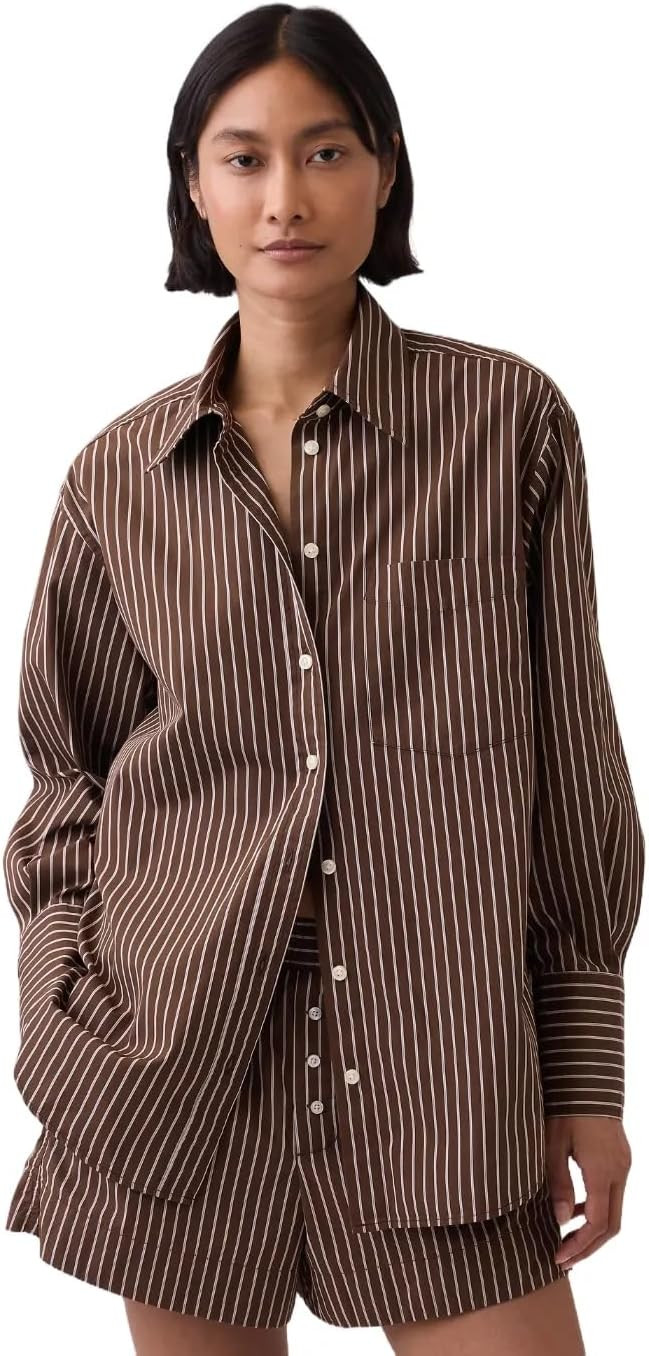 Gap Women's Oversized Woven Shirt | Amazon (US)