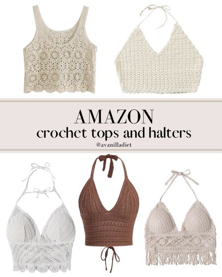 Amazon crochet tops & halters 😍 

#amazonfinds 
#founditonamazon
#amazonpicks
#Amazonfavorites 
#affordablefinds
#amazonfashion
#amazonfashionfinds


#LTKfindsunder50 #LTKstyletip 

#LTKSeasonal