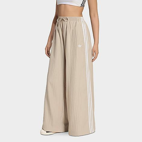 adidas Women's Originals Firebird Adilenium Woven Track Pants in Khaki Three/White Size: Small | Finish Line (US)