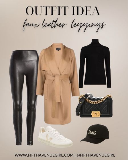 How to wear faux leather leggings in 2024. Spanx faux leather leggings outfit ideas. 

#LTKitbag #LTKstyletip #LTKSeasonal