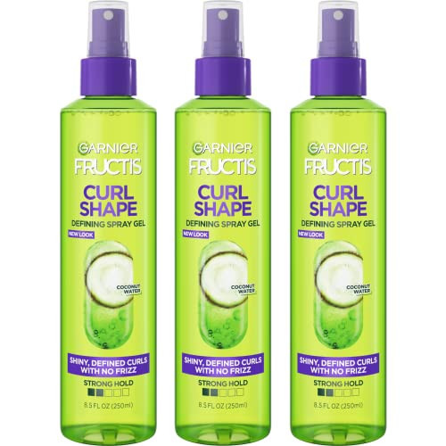 Garnier Fructis Style Curl Shape Defining Spray Gel for No Frizz, 8.5 Fl Oz, 3 Count (Packaging May Vary) | Amazon (US)