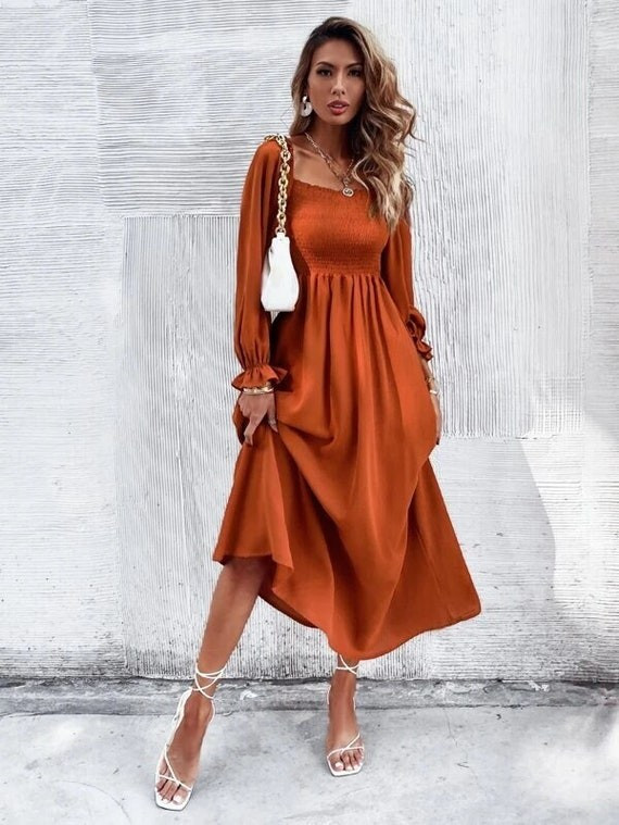 Dress For Women | A-line Dress| Fall Wedding Guest Dress | Boho Dress | Fall | Etsy | Etsy (US)