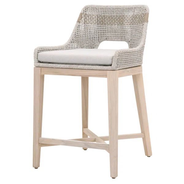 Bowker Flat Rope Outdoor 26'' Counter Stool with Cushion | Wayfair North America