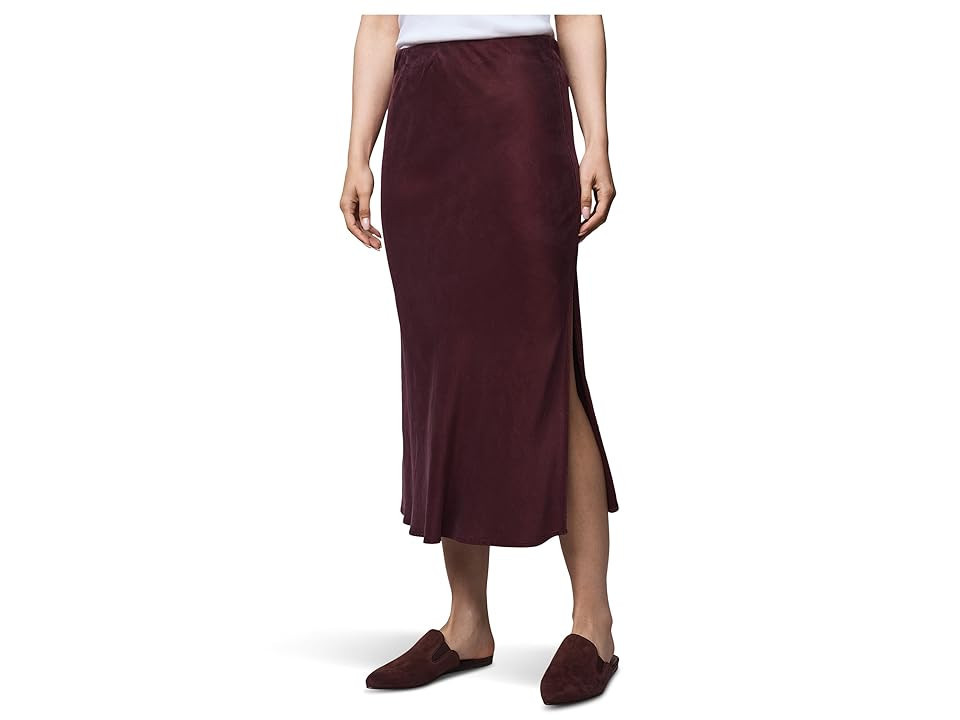 Splendid Serena Satin Skirt Women's Clothing Rosewood : SM (Women's 2-4), Lyocell/Satin/Viscose | Zappos