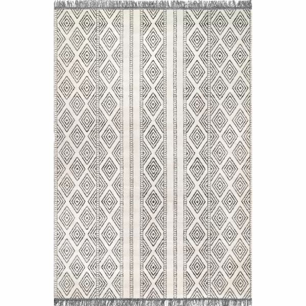 Mikole Gray/White Indoor/Outdoor Area Rug | Wayfair North America