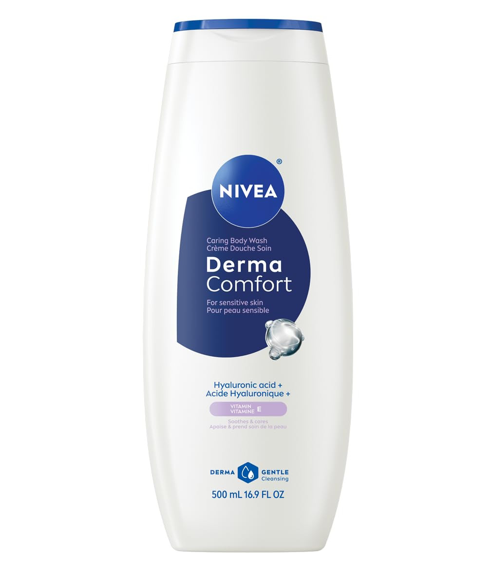 NIVEA Derma Comfort Shower Gel 500ml, Moisturising Body Wash with Hyaluronic Acid and Vitamin E, ... | Amazon (CA)