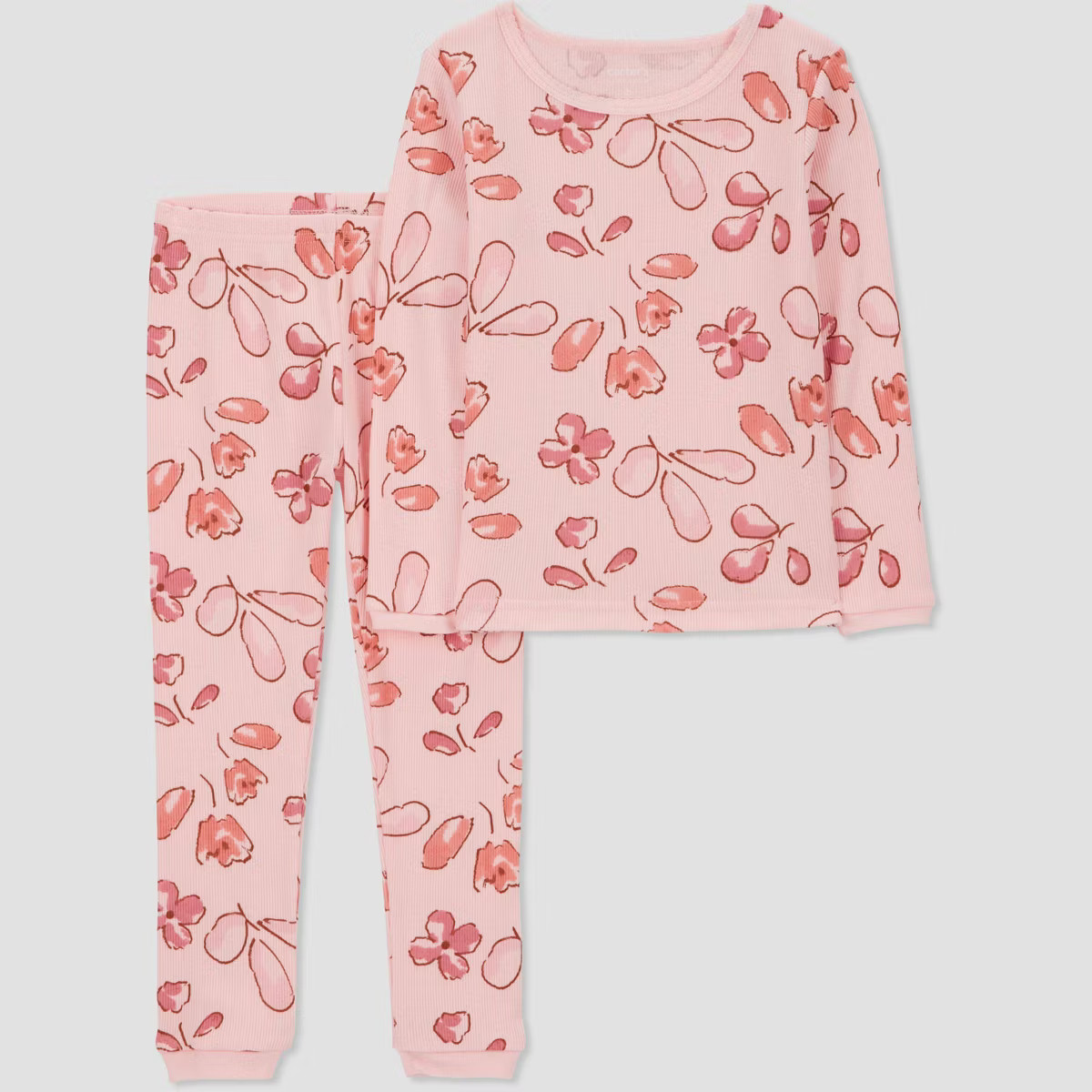Carter's Just One You® Toddler Girls' 2pc Long Sleeve Floral Pajama Set - Pink 3T | Target