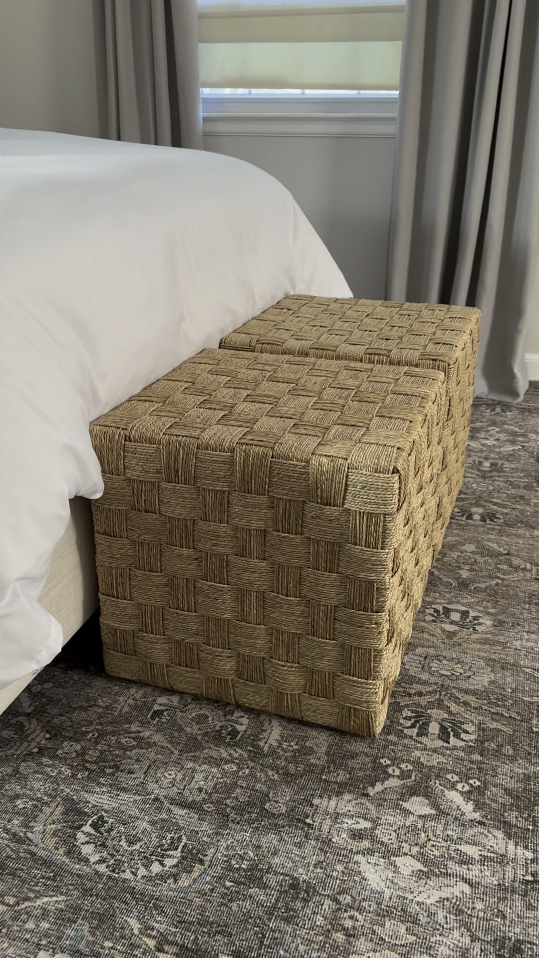 Bedroom bench ideas // rattan woven cubes // coastal bedroom ideas // target studio McGee 

#target #studiomcgee #bench #bedroom #bedroominspo #bedroombench #bedroomdesign #targetfind #loloi #bedroomrug 

#LTKstyletip #LTKhome #LTKfindsunder100