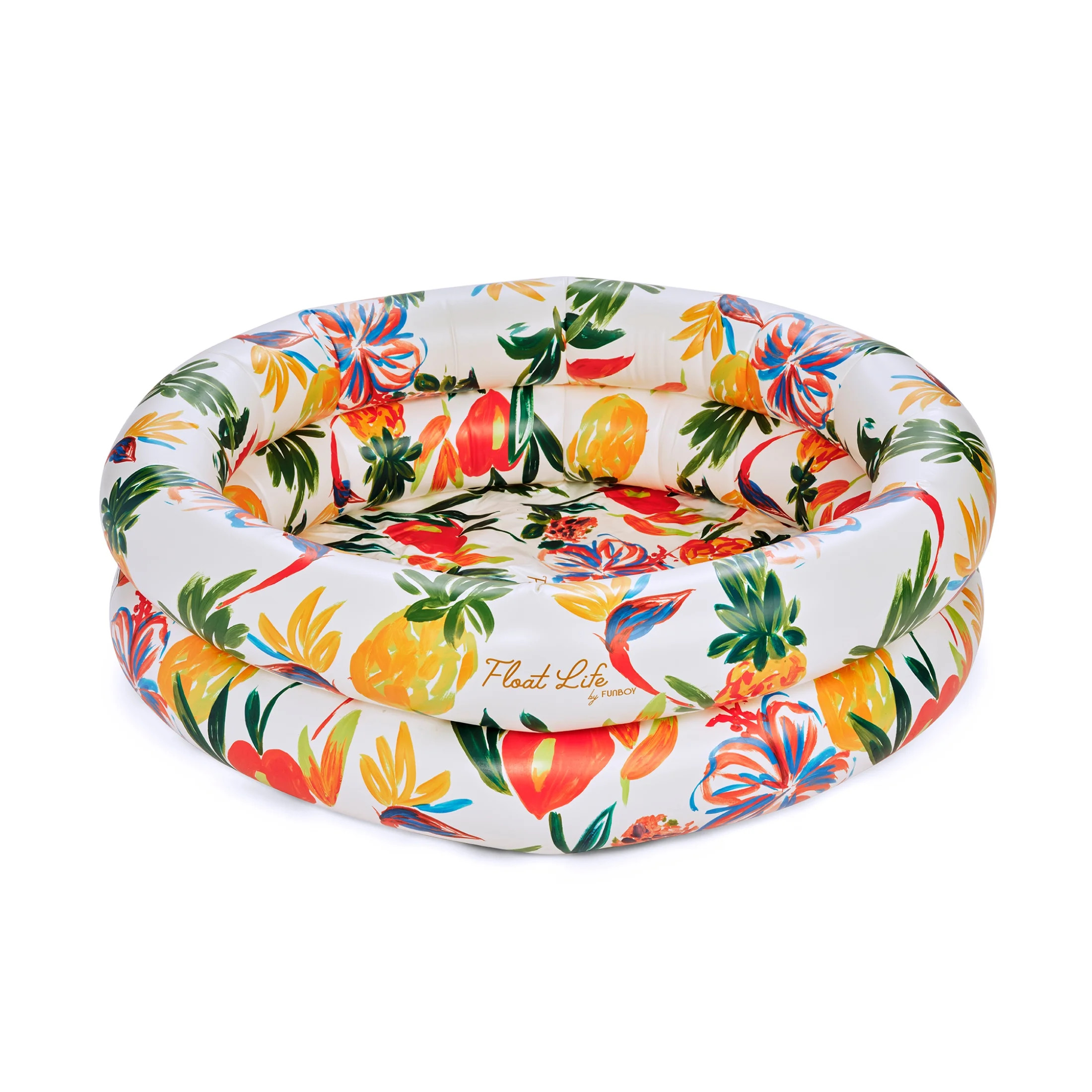 Float Life by Funboy Inflatable Round 2-Ring Pool, Tropical Paradise, 48" Diameter, Children 6+ | Walmart (US)