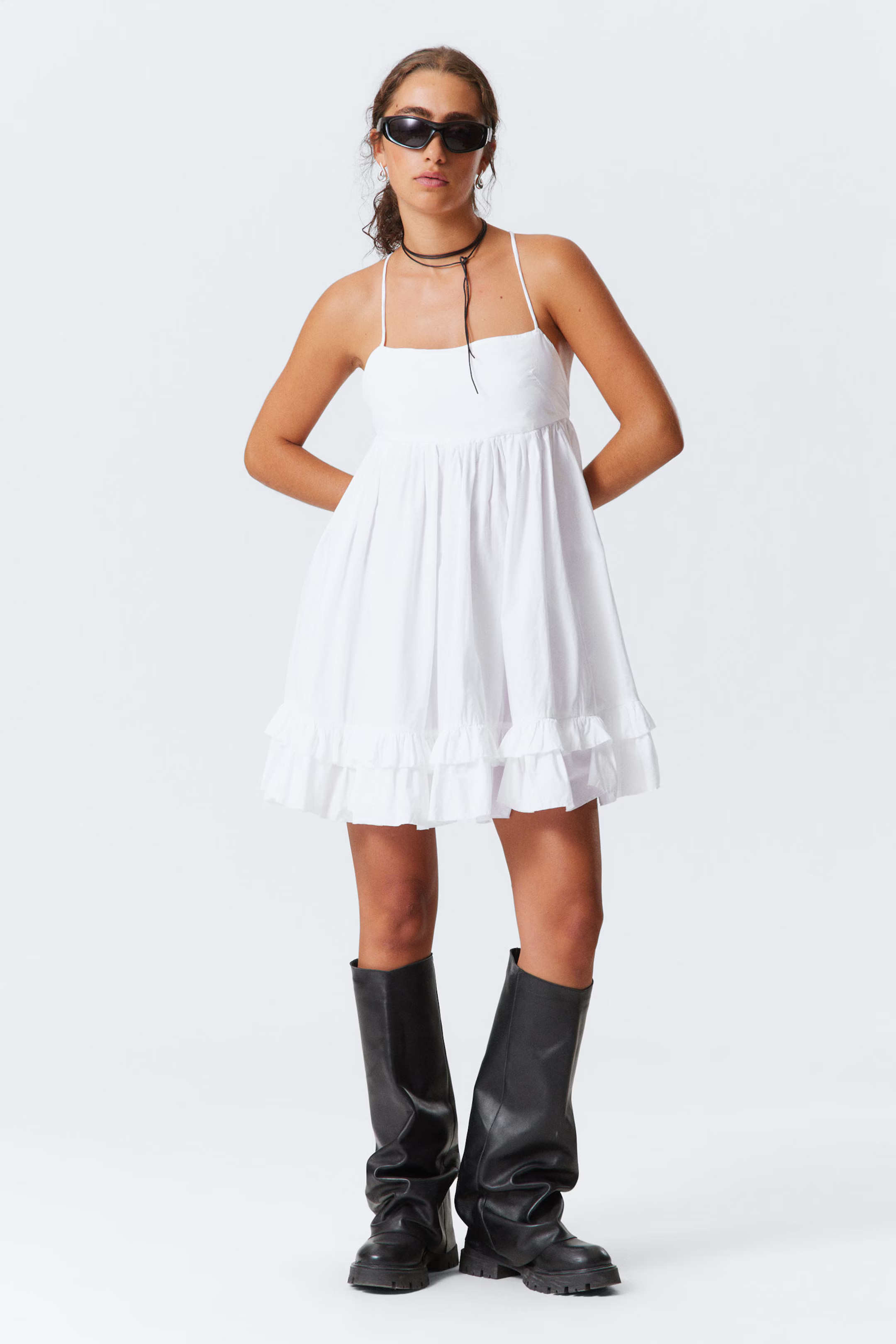 Mini Poplin Strap Dress | Weekday