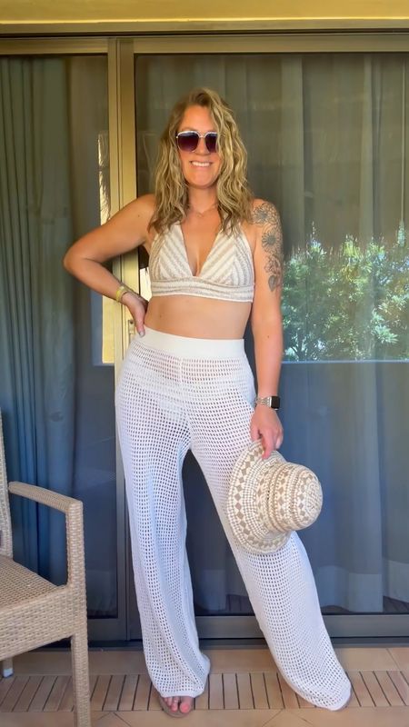 Crochet pants have been restocked, on sale and now come in black! These will go fast!!! I’m wearing a medium long, but if you hang dry them you’ll get a ton more length! 

#LTKMidsize #LTKSwim #LTKSaleAlert