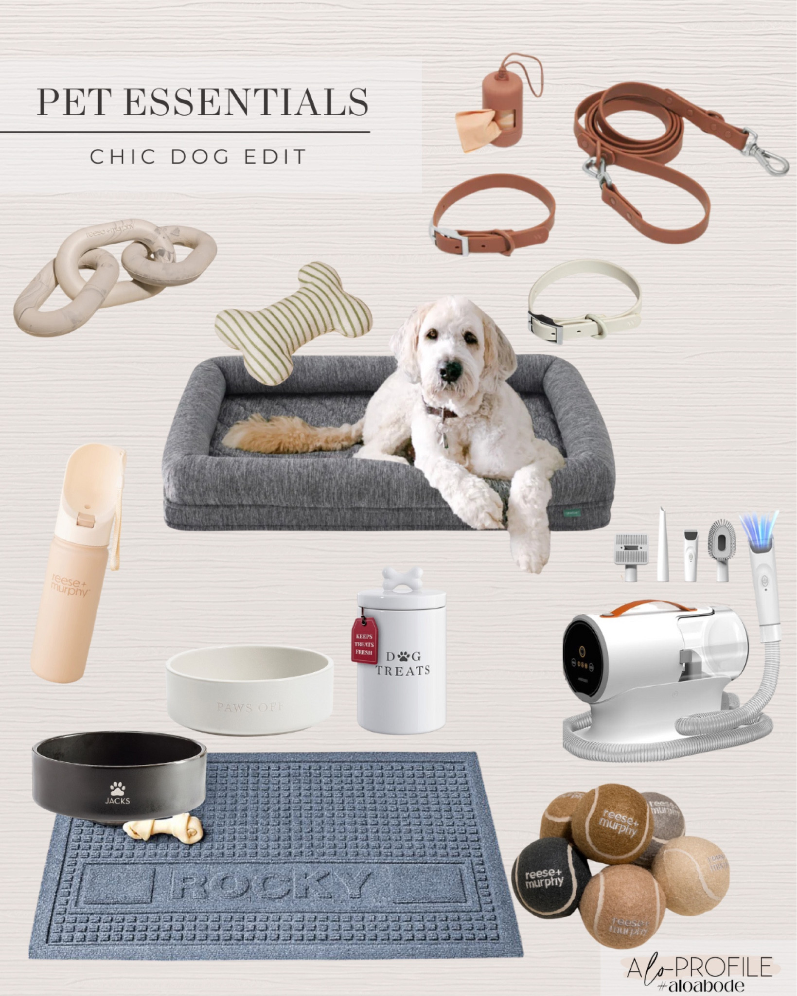 Chic pet essentials I love! I own so many of these for my dogs. This is the best dog bed, the large fits both of my large dogs! 
CODES: ALOPROFILE15 for newton 
RMLAUREN15 for Reese + Murphy online & on amazon!

#LTKHome #LTKFamily