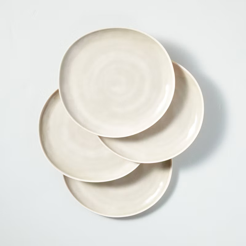 11" Tonal Bamboo-Melamine Dinner Plates Natural/Cream - Hearth & Hand™ with Magnolia | Target