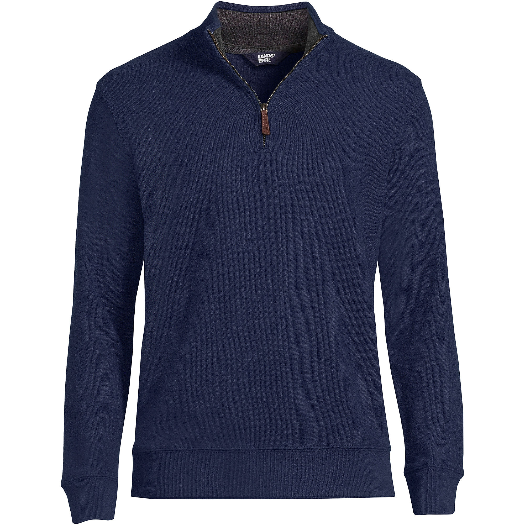 Men's Bedford Rib Quarter Zip Sweater | Lands' End (US)