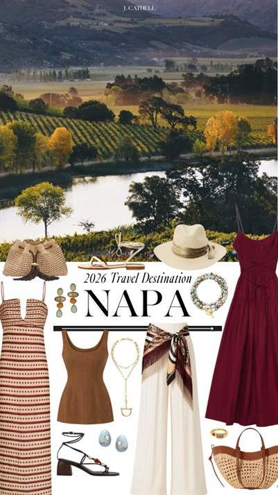 Napa is always a good idea 🍷✨

I pulled together the ultimate Napa Valley edit featuring what to wear for wine tastings, vineyard lunches, luxury hotel stays, and long dinners under the string lights — plus the best hotels, wineries, and restaurants to add to your itinerary.

Think effortless dresses, chic sandals, lightweight layers, and polished accessories that feel perfectly at home among the vines. Equal parts relaxed, romantic, and incredibly chic.

Save this one for your next wine country weekend 🤍#NapaValley #WineCountryStyle #VacationStyle #ResortWear #SummerStyle #LTKFinds #NapaFashion #TravelOutfits #WeekendGetaway #CaliforniaStyle #VineyardStyle #LuxuryTravel #WhatToWear #LTKStyle

#LTKTravel #LTKSeasonal #LTKOver40 #LTKTravel