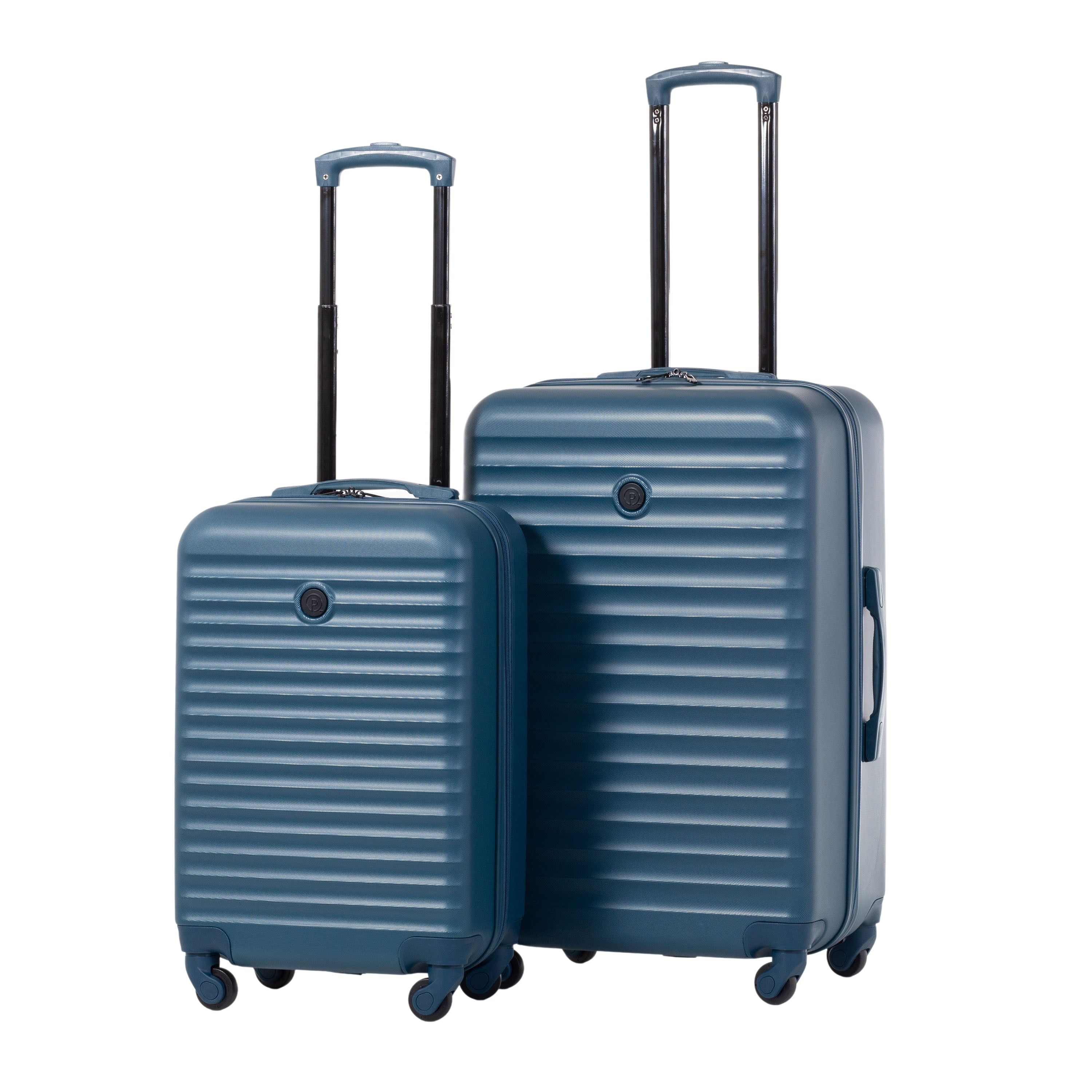 Protege 2 piece Hardside Luggage Set, 20" Carry-on and 25" Checked Upright Spinner Suitcase, Blue | Walmart (US)