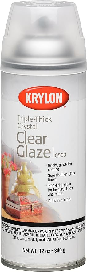 Krylon I00500A07 12-Ounce Triple Thick Clear Glaze Aerosol Spray,High-Gloss | Amazon (US)