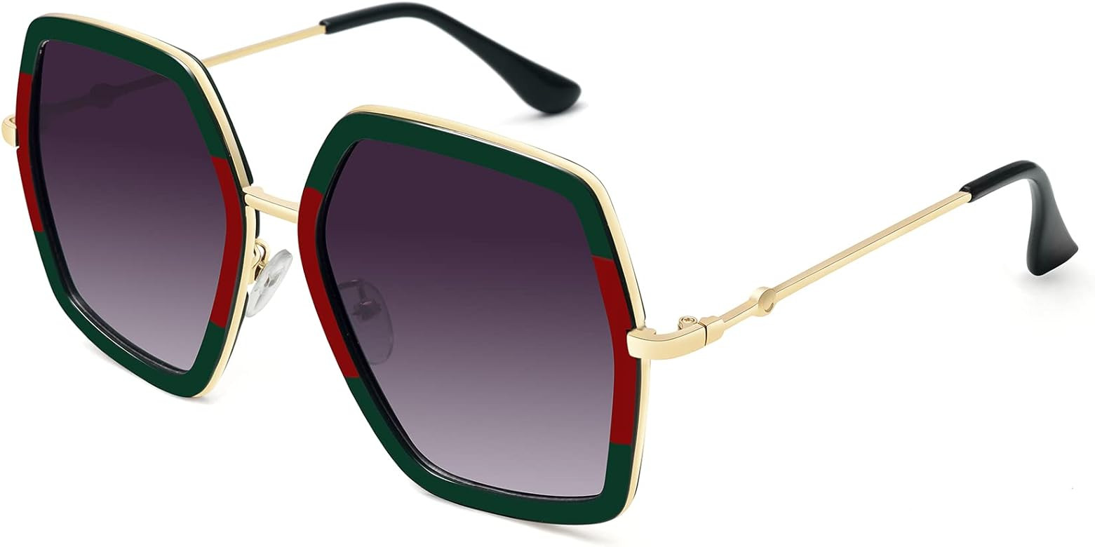 WOWSUN Oversized Big Fashion Sunglasses For Women Irregular Fashion Shades | Amazon (US)