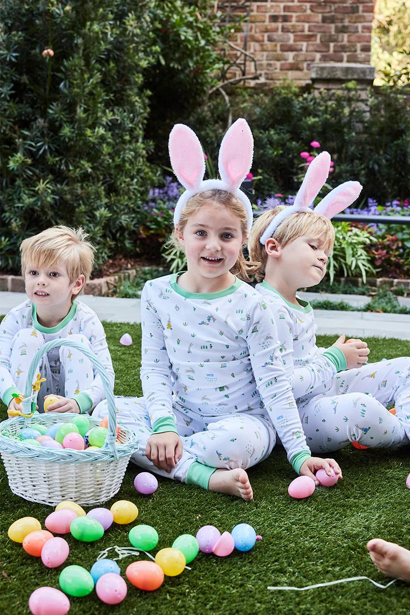 Kids Long-Long Set in Bunnies | Lake Pajamas