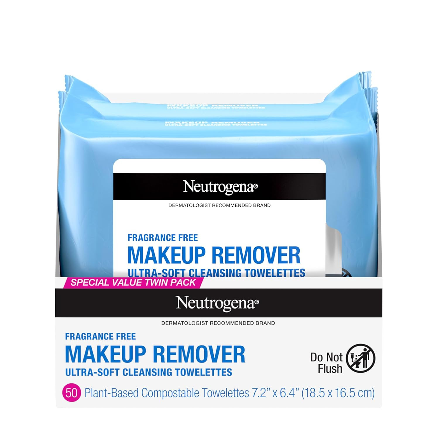 Neutrogena Cleansing Fragrance Free Makeup Remover Face Wipes, Cleansing Facial Towelettes for Wa... | Amazon (US)