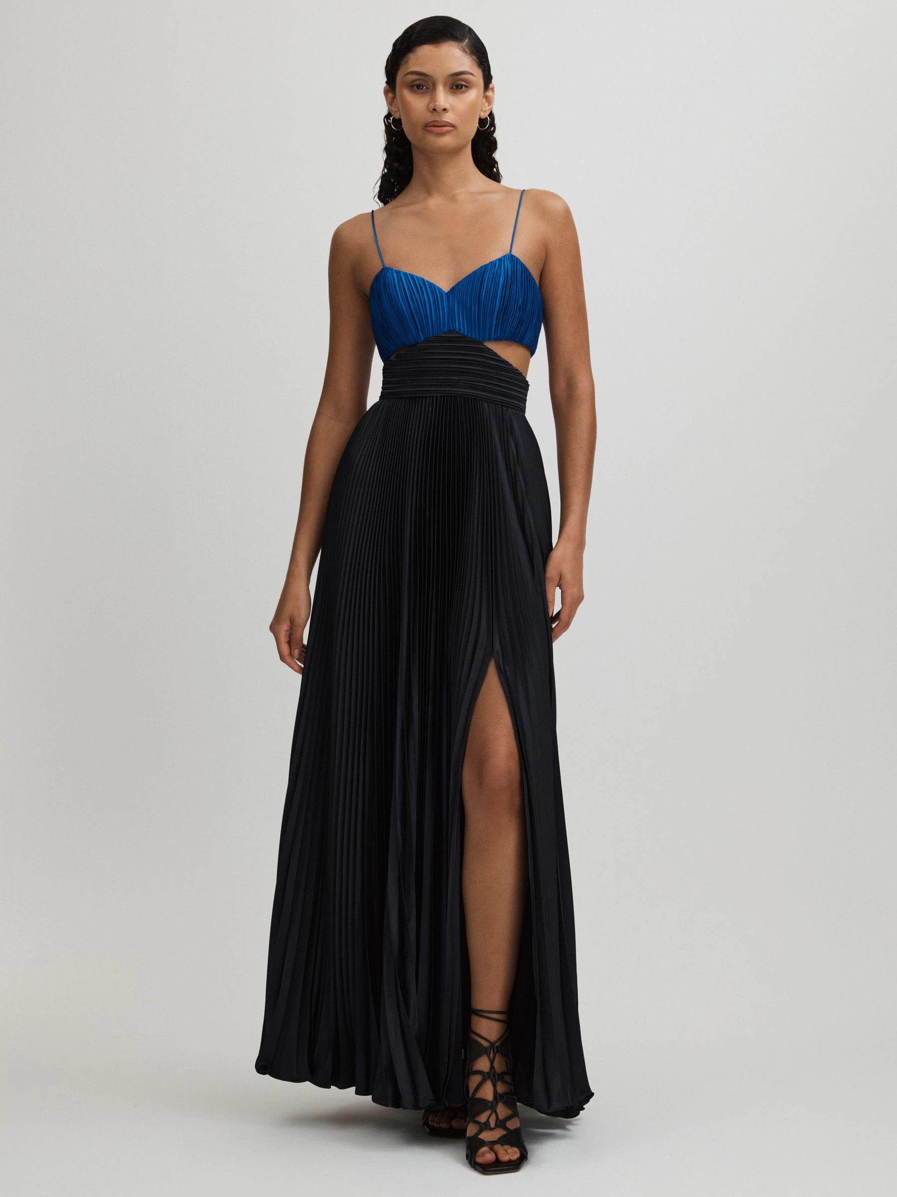 Amur Amur Pleated Cut-Out Maxi Dress | Next US