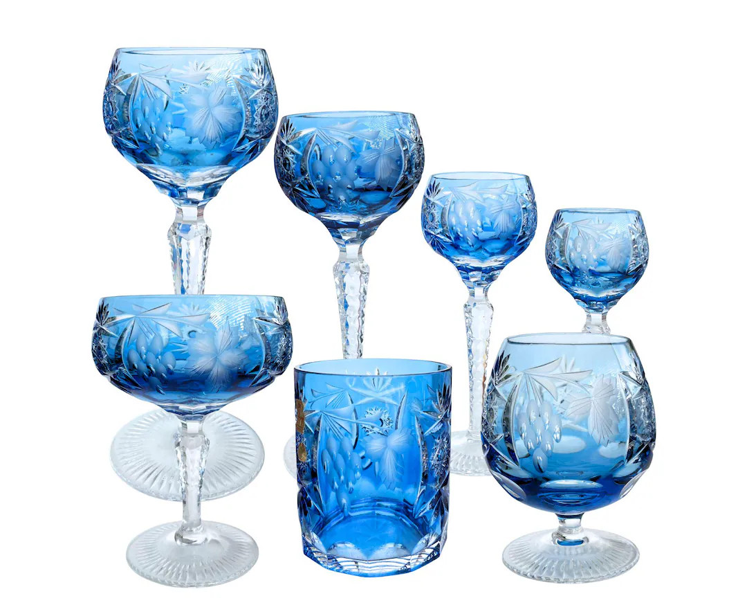 Aquamarine Crystal Glass | 1Pc | Nachtmann Grapes Traube | Etsy (US)