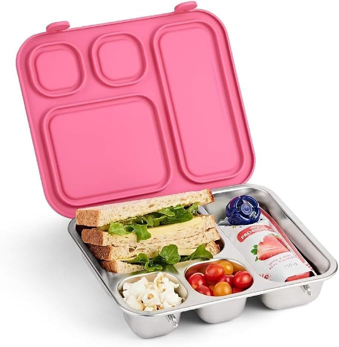 Elk and Friends Kids Stainless Steel Bento Box with Silicone Lid | Leak-proof | Toddler Lunch Con... | Amazon (US)
