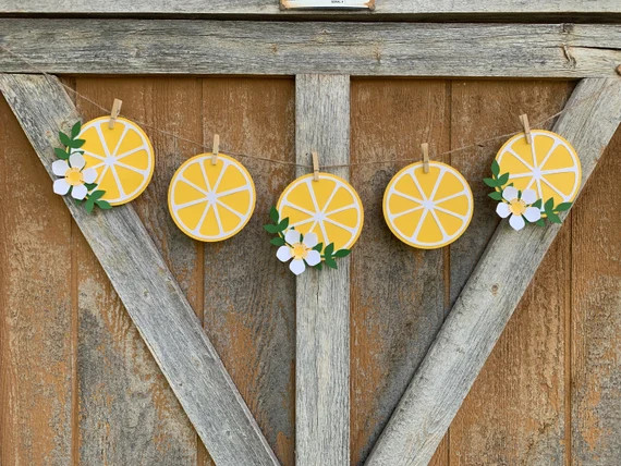 Lemon Garland | Summer Garland | Lemon Banner | Summer Banner | Photo Prop | Summer Decor | Etsy (US)