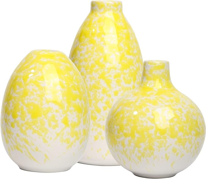 Ceramic vase 3 Piece Set, Home Decor Decorative Flower Vases Set for Modern Farmhouse Decoration,... | Amazon (US)