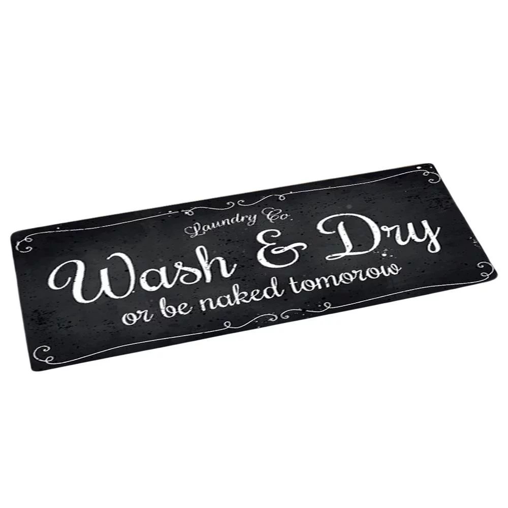 IMSHIE Black and White Area Rug Laundry Rugs for Laundry Room Non-Skid Washing Machine Room Laund... | Walmart (US)