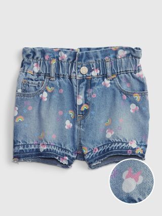 babyGap | Disney Minnie Mouse Just Like Mom Denim Shorts with Washwell | Gap (US)