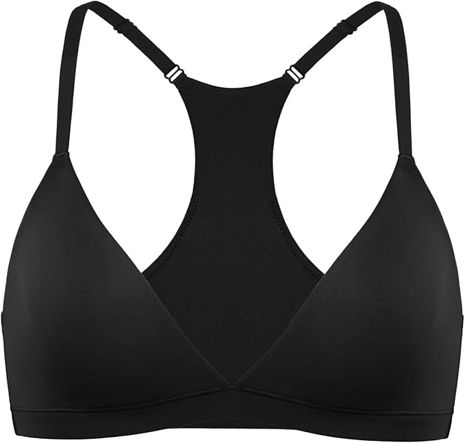 INLYRIC Women's Inbarely Soft Triangle Racerback Bralette - No Padding Unlined No Underwire Comfo... | Amazon (US)