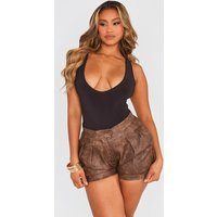 Black Basic Slinky V Neck Bodysuit | PrettyLittleThing US