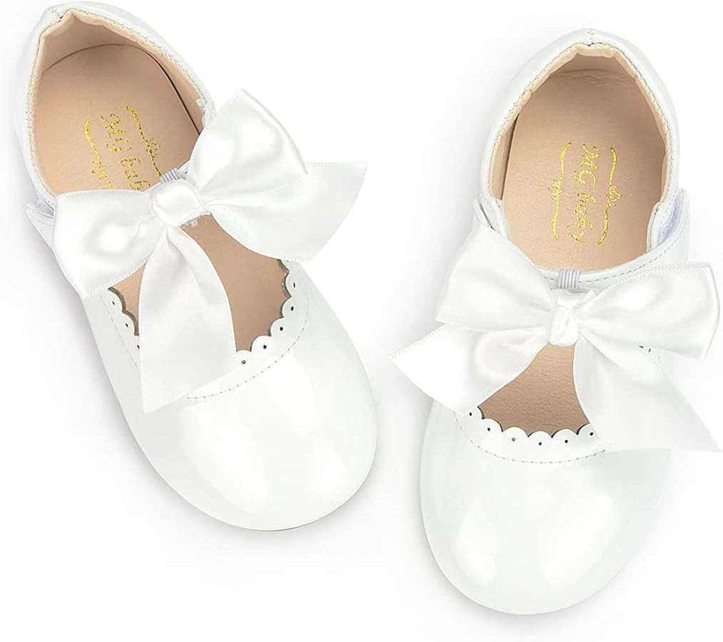 CENCIRILY Toddler Little Girls Flower Dress Shoes Mary Jane Ballet Flats Easter Party School Prin... | Amazon (US)