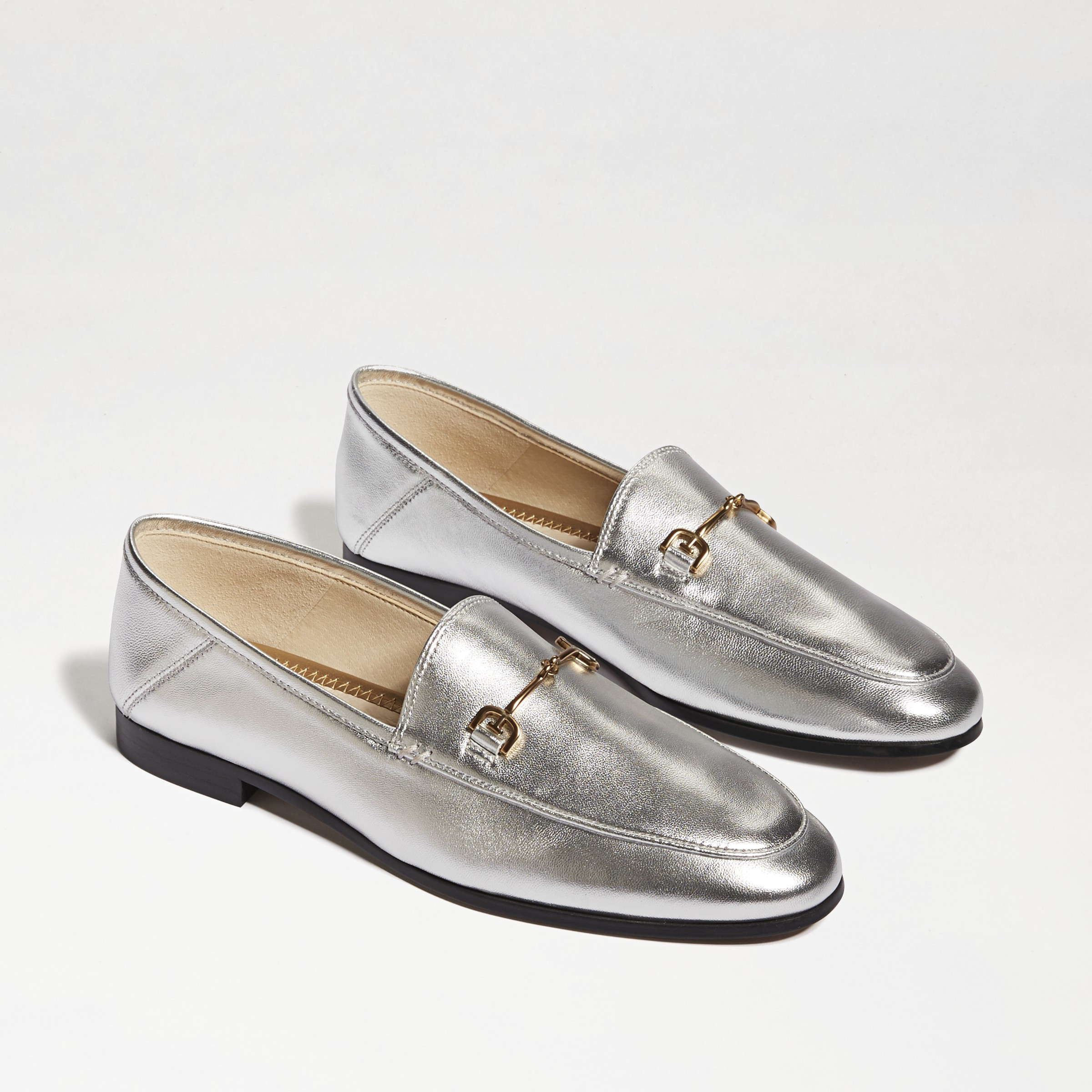 Sam Edelman Loraine Bit Loafer Silver Leather | Sam Edelman