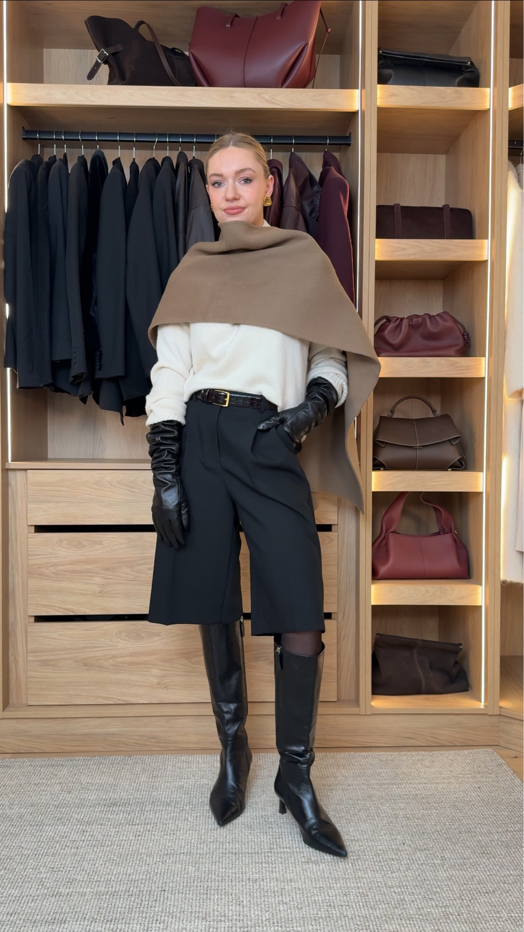 New ways to wear series; starting with long black shorts 