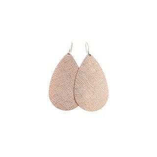 Rosé Leather Earrings | Nickel and Suede
