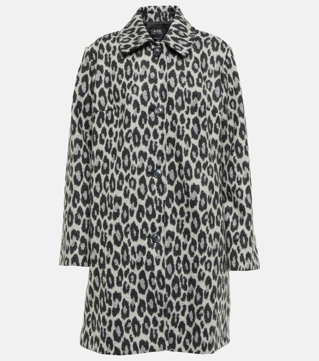 Poupee leopard-print wool-blend coat | Mytheresa (US/CA)