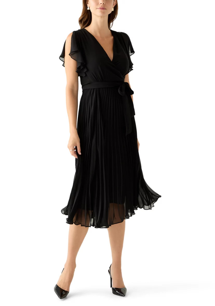 Women's Flutter Sleeve Chiffon Midi Dress | Belk
