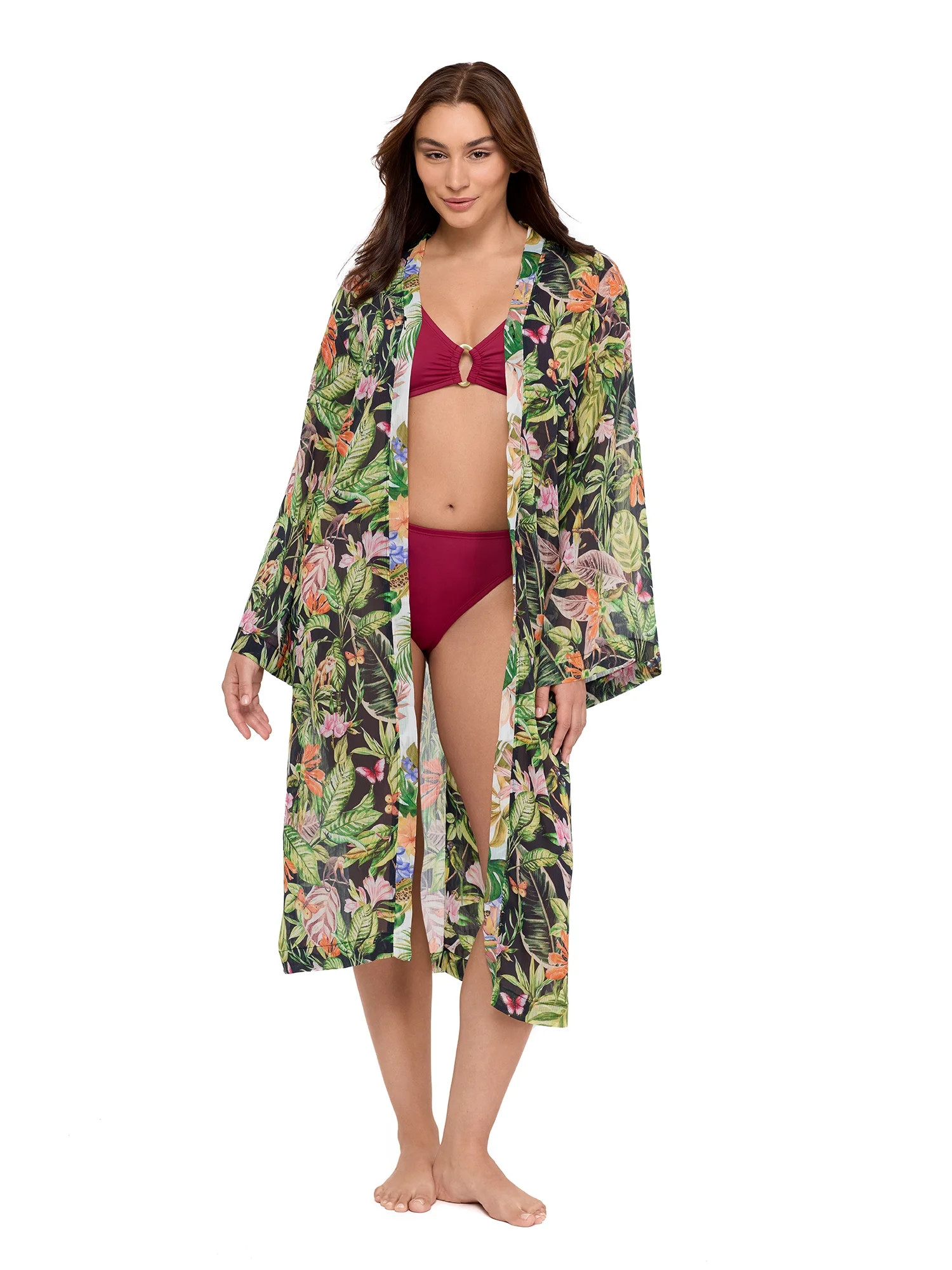 Sofia by Sofia Vergara Women's and Women's Plus Kimono Cover Up, Sizes XS-2X | Walmart (US)